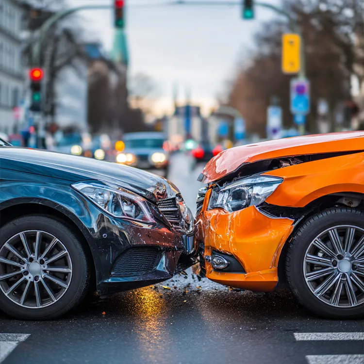 Autounfall - Unfallgutachter Berlin KFZ-Gutachter Berlin - Autounfall auf Kreuzung in Berliner Stadtteil