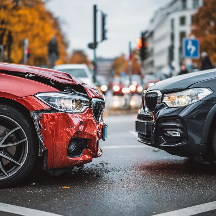KFZ-Gutachter Recklinghausen nach einem Verkehrsunfall auf einer Kreuzung