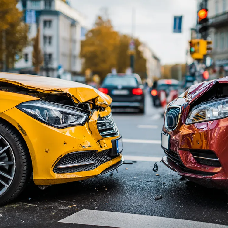 KFZ-Gutachter Schwerin nach einem Verkehrsunfall auf einer Kreuzung