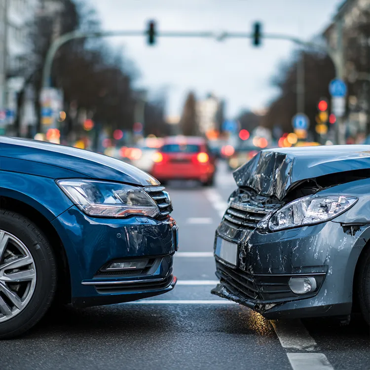 KFZ-Gutachter in Worms - Autounfall auf einer Kreuzung KFZ-Gutachter in Worms - Autounfall auf einer Kreuzung